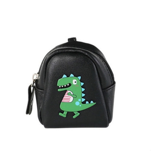 Creative Cartoon Dinosaur Zipper Mini Coin Purse(Black)