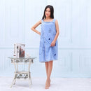 Bath Towels Fashion Lady Wearable Fast Drying Magic Bath Towel Beach Spa Bathrobes Bath Skirt(blue)