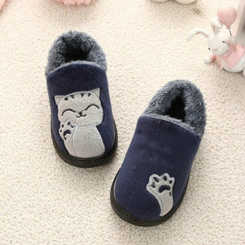 Male Female Baby Slippers Kids Home Slippers Children Soft Flats, Size:25Yards(Royal Blue)