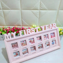 Creative DIY Home Room Decoration Baby Memorial Growing Photo Frame Display(Pink)