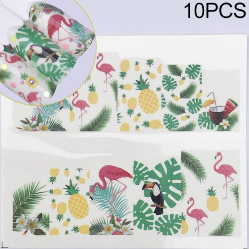 10 PCS Water Transfer Nail Sticker Decals Fruit Cream Cake Cat Beauty Decoration Designs(YZW-3052)