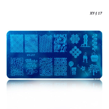 3 PCS DIY Polish Stamping Nail Art Stamp Templates Nail Stencils(XYJ17)