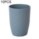 10 PCS Wheat Straw Mouthwash Cup Couple Creative Toothbrush Cup, Capacity:301-400ml(Blue)