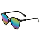 Cat Eye Sunglasses Retro Oversized Color Lens Sun Glasses(Colorful Lens)