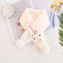 Children Cartoon Animal Plush Warm Scarf, Size:80 x 10cm(Rabbit+White)