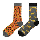 3 Pairs Trendy Asymmetric Fashion Medium Tube Colorful Skateboard Male Socks, Type:1982-1(EUR 39-46)