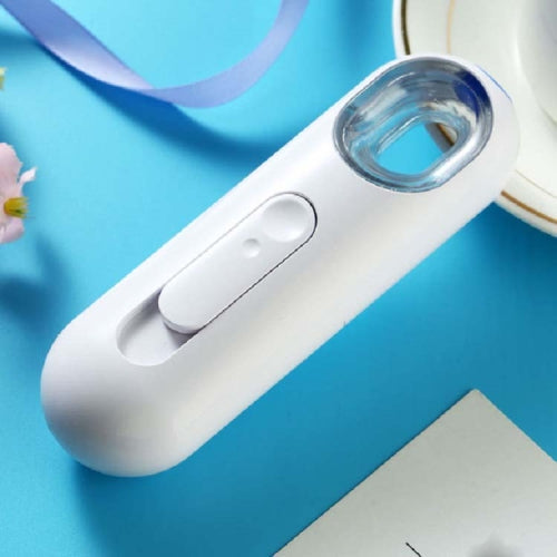 TL-808 Ultrasonic Hand-held Facial Nano Moisture Meter Hydration Instrument Automatic Alcohol Disinfection Sprayer(White)