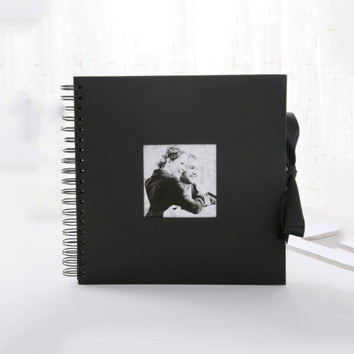 8 inch DIY Scrapbook Valentines Day Gifts Wedding Guest Book Craft Paper Anniversary Travel Memory Scrapbooking Photo Album(Black)