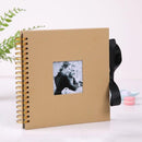 12 inch DIY Scrapbook Valentines Day Gifts Wedding Guest Book Craft Paper Anniversary Travel Memory Scrapbooking Photo Album(Cowhide)