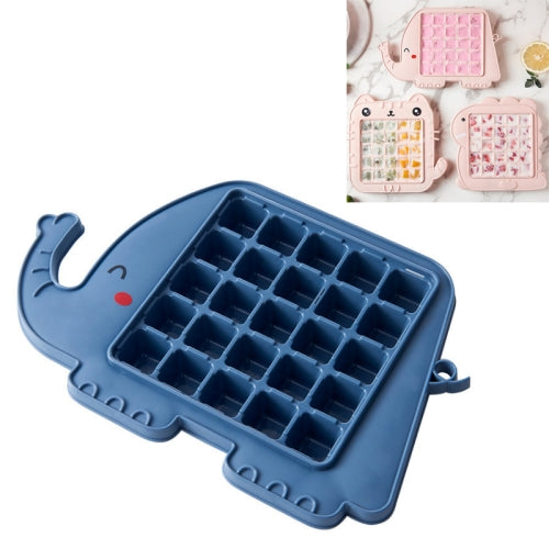 Creative Cute Cartoon Animal Shape Ice Grid Summer Homemade Children DIY Juice Popsicle Mold, Style:Elephant(Blue)