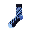 3 Pairs Colorful Geometric Men Tube Socks, Type:1957-1(EUR 39-46)