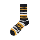 3 Pairs Colorful Geometric Men Tube Socks, Type:1957-5(EUR 39-46)