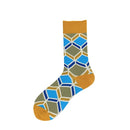3 Pairs Colorful Geometric Men Tube Socks, Type:1957-10(EUR 39-46)