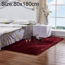 Luxury Rectangle Square Soft Artificial Wool Sheepskin Fluffy Rug Fur Carpet, Size:80x180cm(Wine Red)