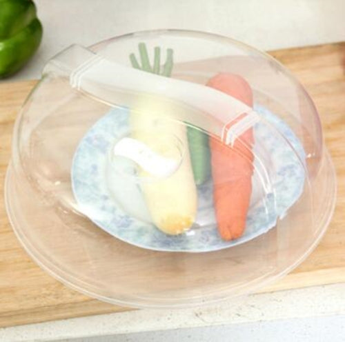 3 PCS Microwave Heating Lid Plastic Oil Proof Lid Refrigerator Food Preservation Round Transparent Bowl Lid(Transparent)