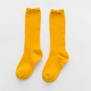4 Pairs Spring and Autumn Children Cotton Candy Color Tube Socks, Size:4-6 Years old(Ginger)
