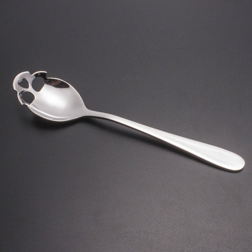 2 PCS Stainless Skull Shape Ice Cream Tea Spoons Kitchen Tools Food Drade Tea Coffee Milk Spoon Natural