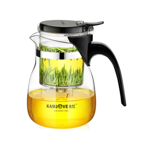 KAMJOVE Elegant Cup Teapot Heat-resistant Glass Tea Set, Style:TP-757 700ml