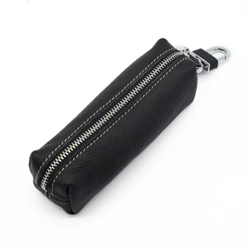 Car Keys Holder Genuine Leather Coin Purse for Men Key Wallets(Black)