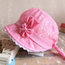 Children Spring and Summer Thin Lace Basin Hat Fisherman Hat, Size:40-46cm(Bunny Rose Red)