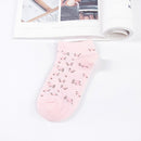 Cute Little Floral Pattern Low-Top Shallow Mouth Socks Cotton Ladies Sailoat Socks(Pink)
