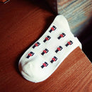 10 Pairs Fashion Cotton Socks Cartoon Soldiers Absorb Sweat Cotton Socks(White Red)