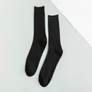 3 Pairs Men Sports Tube Solid Trendy Socks, Color:Black(One Size)