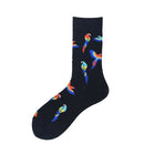 3 Pairs Autumn Personality Animal Colorful Skates Tube Male Socks, Type:1931-7(EUR 39-46)