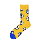 3 Pairs Men Cotton Color Stitching Mid Tube Socks, Type:1934-2(EUR 39-46)