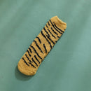 3 Pairs Women Leopard Print Coral Fleece Tube Socks, Type:3(EUR 36-40)
