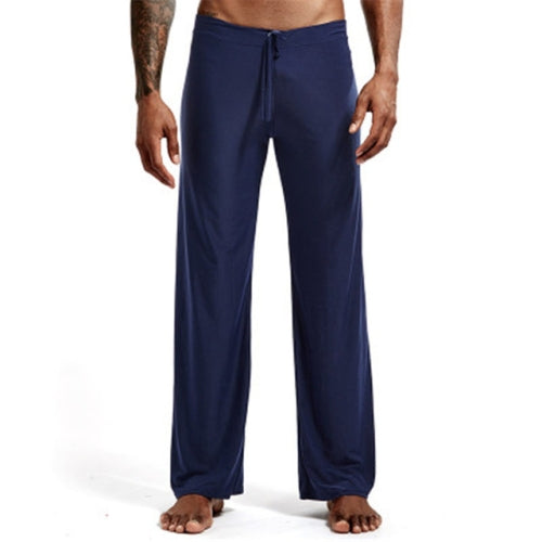 Comfortable Lounge Pants Homme Sleep Bottoms, Size:XXL (Royal blue)