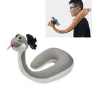 Multifunctional Lazy Mobile Phone Bracket U Shaped Pillow Two-in-one Cartoon Foam Particle Neck Pillow(Snake)