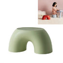 Simple Circular Small Bench Home Round Children Stool for Shoe Stool(Green)