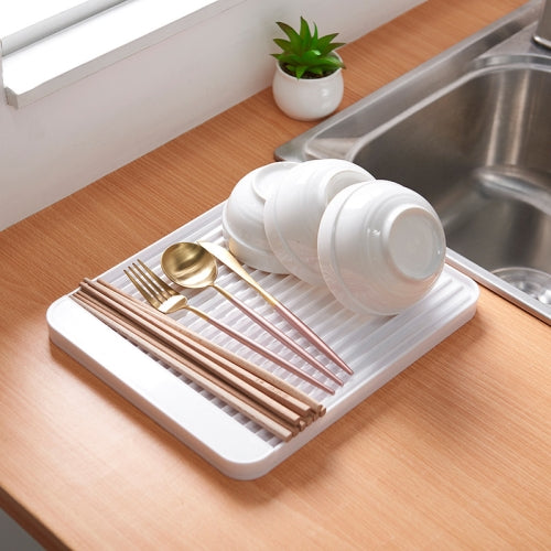 Simple Non-slip Diatom Mud Cup Drain Tray Storage Filter(White)