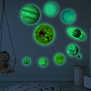 E wall 2 Sets Planet Solar System Fluorescent Wall Stickers Room Bedroom Luminous Wall Stickers(Big Size)