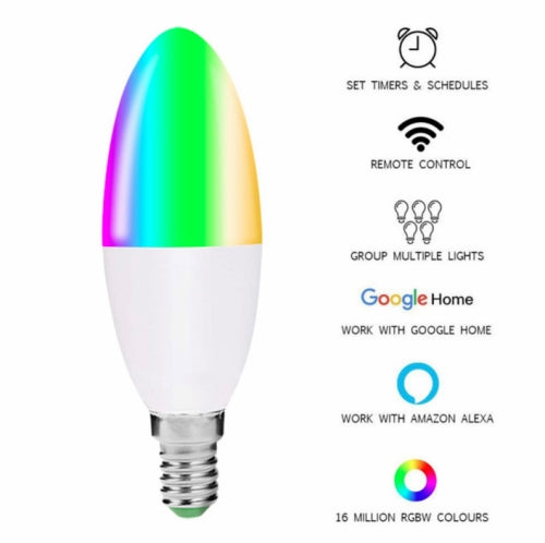 WIFI Smart Light Bulb Voice Control Led Light, Model:2700-6500K+RGBW E27