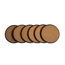Home Daily Wood Round Cork Coaster, Specification:6 Coasters