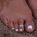 Vintage Totem Pattern Stars Sun Flower Joint Ring Beach Foot Ring(J116)