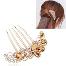 Geometric Women Hair Comb Rhinestone Crystal Hair Clips