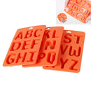 A-Z 3 in 1 Letter Ice Cube Ice Box Silicone Ice Tray Set(Orange)