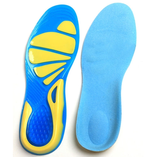 Thickening Shock Absorption Sports Insoles Running Slip Anti-Pain Sweat-Absorbent Breathable Basketball Military Training Insoles(S: 23.5cm)