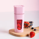 Household Small Portable Multi-function Rechargeable Electric Fruit Juicer(Pink)