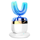 U-shaped Whitening Automatic Electric Toothbrush Mouth Type Ultrasonic Adult Electric Toothbrush(White)