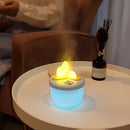 Q9 Beach Micro Landscape Air Humidifier LED Night Light USB Mute Atomizer Air Purifier(White)