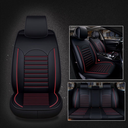 Universal PU Leather Car Seat Cover Black Red