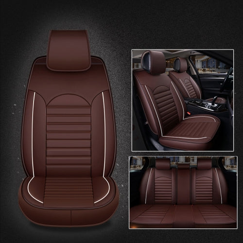 Universal PU Leather Car Seat Cover Coffee