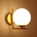 Glass Ball Wall Lamp Restaurant Bedroom Ceiling Aisle Decorative Wall Lamp without Light Source( Gold)