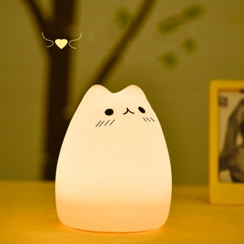 USB Charging Novelty Night Lights Cute Children Night Lamp Distant Control Touch Sensor Light Home Decor Lighting(Popular Cat ?)