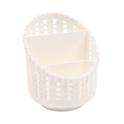 Multifunctional Plastic Desktop Decoration Storage Box(White)