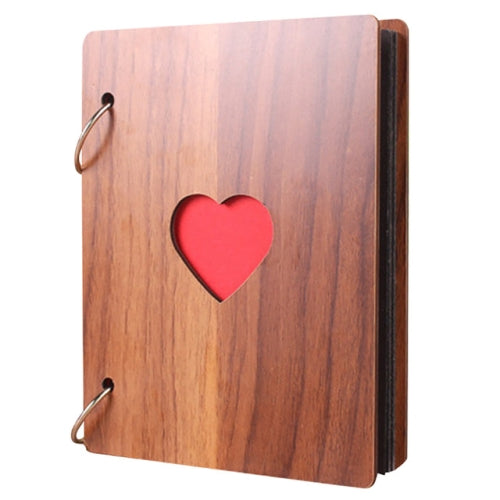 3 PCS 6 inch 32 Pages Wooden Photo Album Baby Growth Memory Life Photo Record Book(Brown)